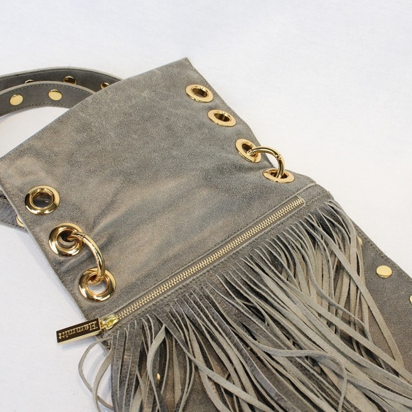 Hammitt Roxbury Pewter Crossbody Fringe Bag - Picture 4 of 7